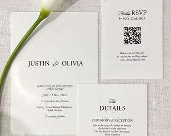 Editable Wedding Invitation Suite – Invitation, Details & RSVP – Instant Download