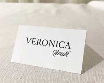 Minimalist Folded Wedding Table Name Template | Printable Elegant Reception Sign | Editable Corjl Instant Download
