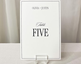 Minimalist Wedding Table Number Template: 4x6 & 5x7 (Instant Download)