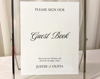 Minimalist Wedding Guest Book Sign Template (Digital Download)