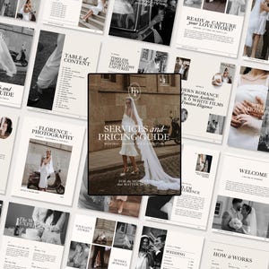 Hochzeitsfotograf Preisführer Vorlage: Canva Bearbeitbare Service-Broschüre