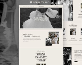 Squarespace Website Template for Photographers | Wedding & Portfolio Design | Fully Customizable Photography Websites