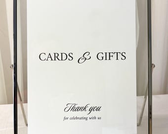Minimalist Wedding Gifts & Cards Sign: Editable Reception Decor (Digital Download)