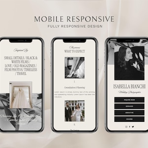 Squarespace Website Template for Photographers | Wedding and Portfolio Design | Photography Websites