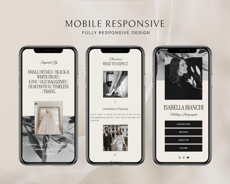 Squarespace Website Template for Photographers | Wedding and Portfolio Design | Photography Websites