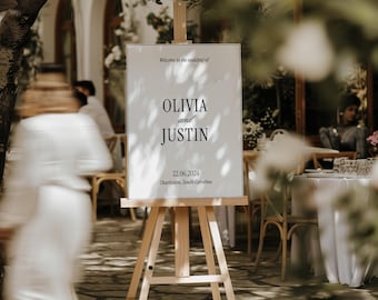 Editable Wedding Welcome Sign Template • Minimalist Printable Decor