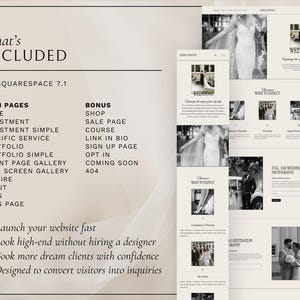 Squarespace Website Template for Photographers | Wedding and Portfolio Design | Photography Websites