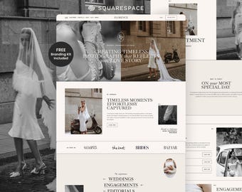Squarespace 7.1 Website Template | Luxury Wedding Photographer Portfolio