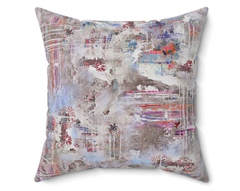 nv-10 A wonderful pillow based on an abstract pattern work by an artist. Add the spirit of art to your bedroom.