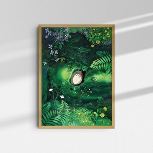 My Neighbor Totoro Poster, Studio Ghibli Poster, Totoro Canvas, Japanese Anime Canvas, My Neighbor Totoro Print, Anime Fan Gift, Anime Lover