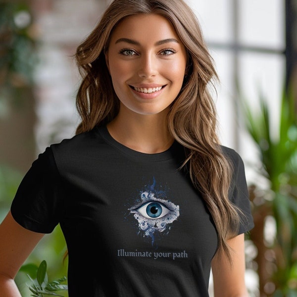 Illuminate Your Path Graphic T-Shirt - Unisex T-Shirt, Inspirational Eye Design, Inspiration Gift, Spiritual Shirt