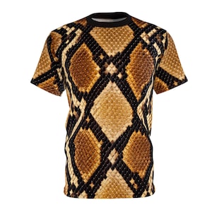 Camiseta com estampa de pele de píton, camiseta com estampa de pele de cobra