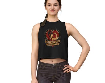 Top corto para mujer Bad Bitches Lifting Club / Camiseta sin mangas estilo retro de Rosie la Remachadora