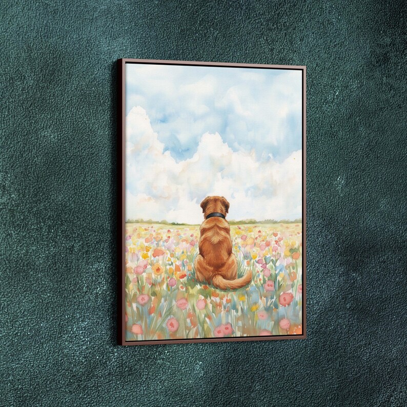 Spanish Mastiff Large Framed Canvas Print Impressionist Dog Wall Art image 3