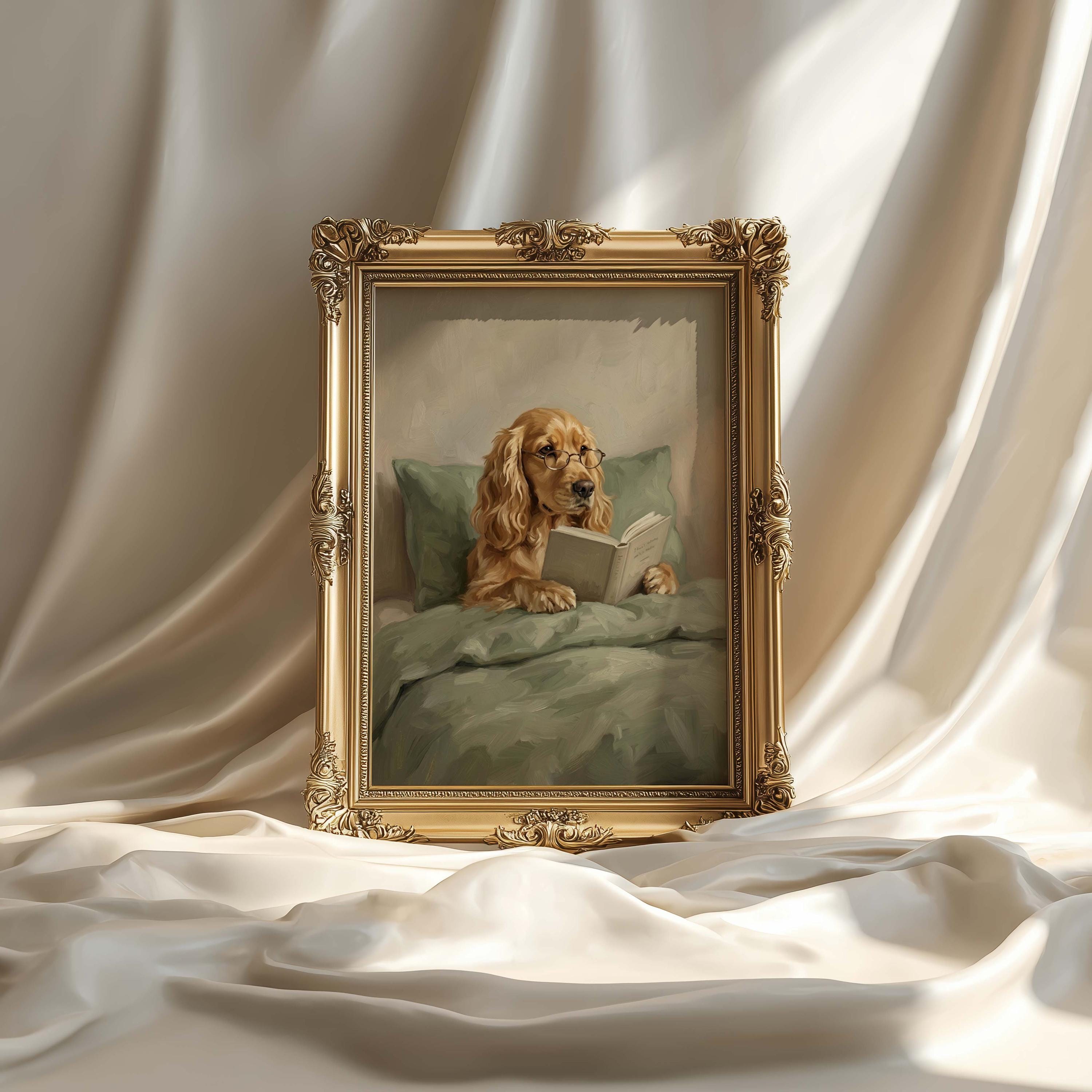 Cocker Spaniel Poster Canvas Wall Art – Large Dog Wall Decor for Living ...