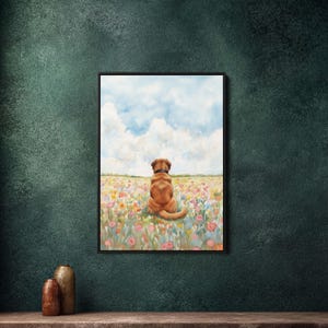 Spanish Mastiff Large Framed Canvas Print Impressionist Dog Wall Art image 7