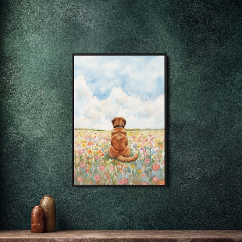 Spanish Mastiff Large Framed Canvas Print Impressionist Dog Wall Art image 7