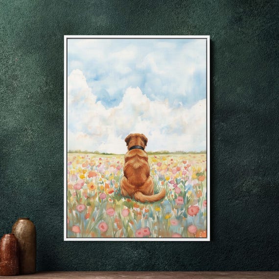 Spanish Mastiff Large Framed Canvas Print Impressionist Dog Wall Art
