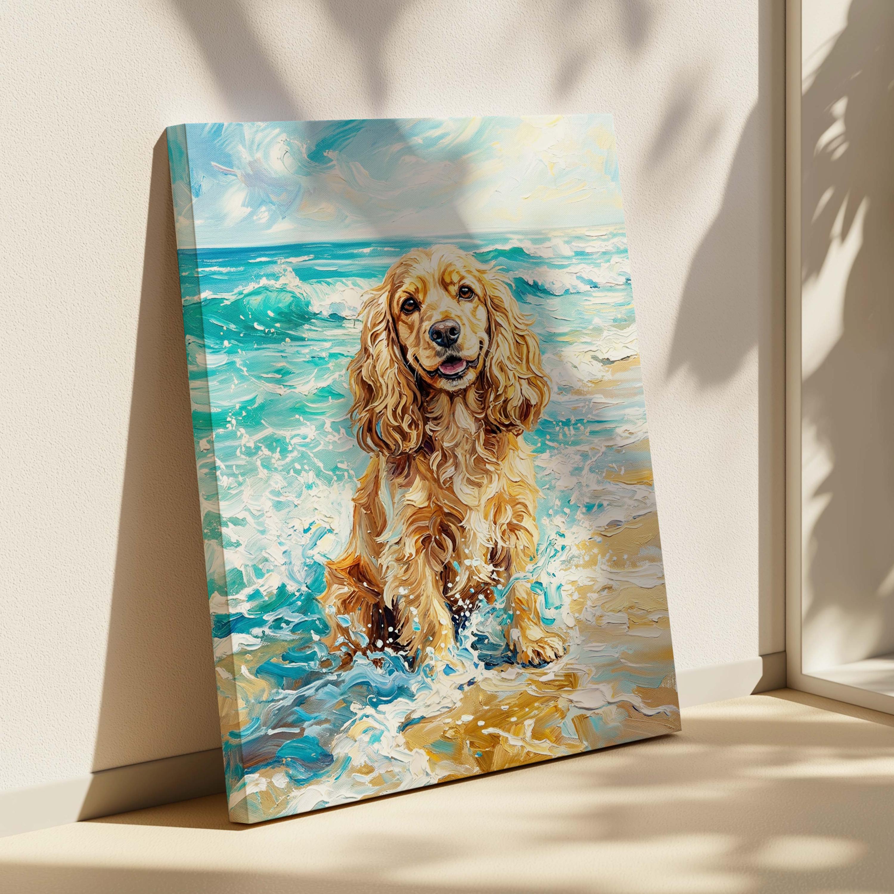 Cocker Spaniel Poster Canvas Wall Art, Large Dog Wall Decor, English ...