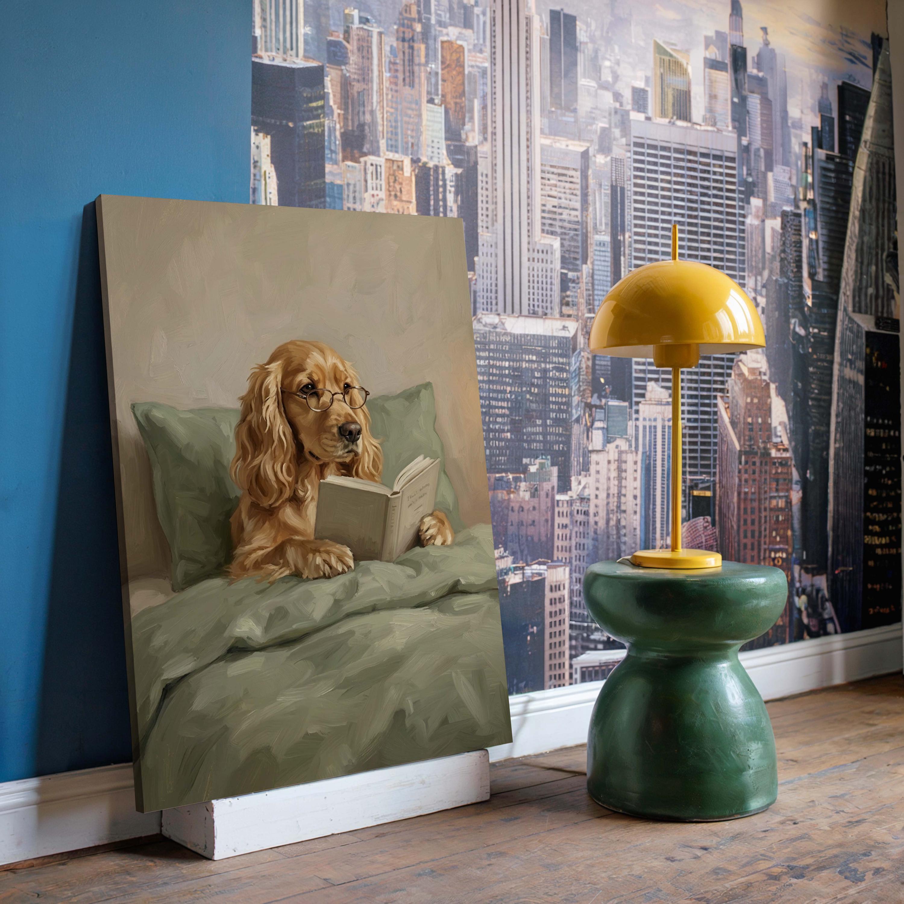 Cocker Spaniel Poster Canvas Wall Art – Large Dog Wall Decor for Living ...