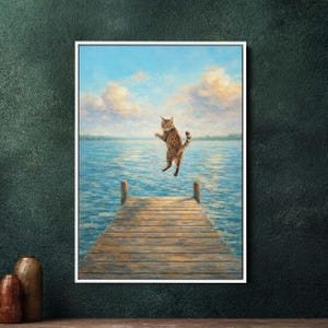 Pixiebob kat ingelijst canvas muurkunst – groot rustiek katachtig portret, groot statement muurdecoratie