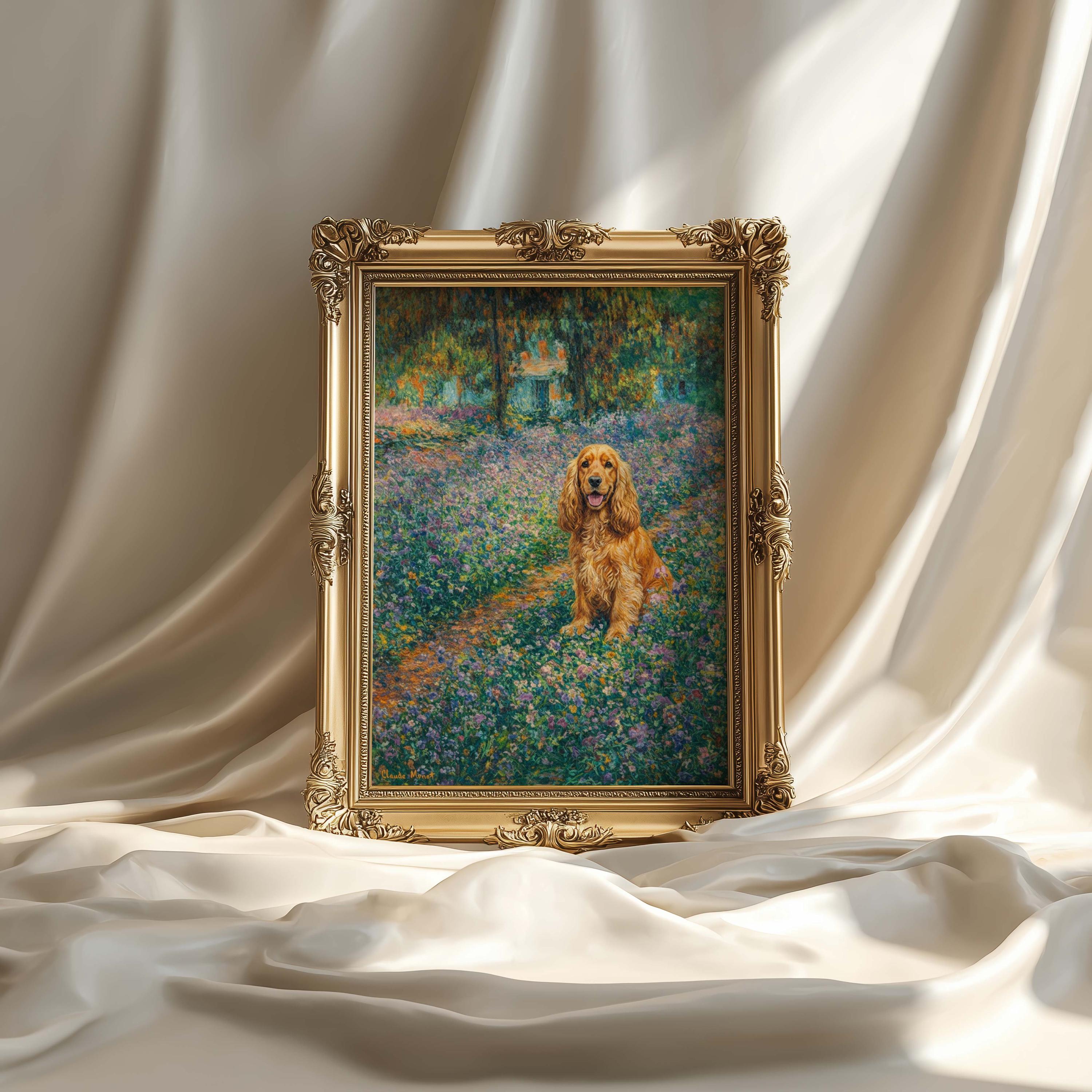 English Cocker Spaniel Poster Canvas Wall Art – Large Dog Lover Decor ...