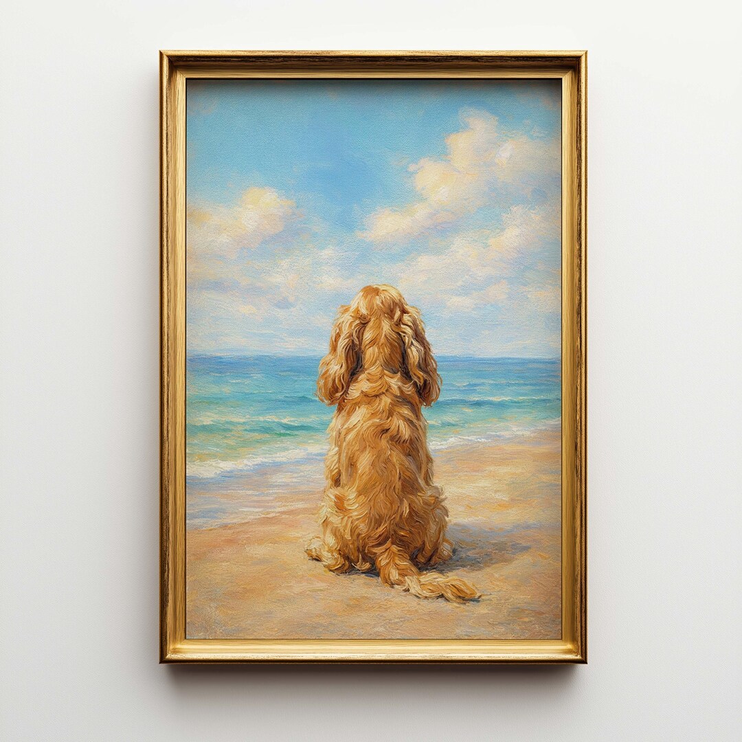 Large Poster Canvas Cocker Spaniel Wall Art – Elegant Dog Portrait for ...