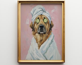 Spanish Mastiff Dog Spa Art - Dog Breed Canvas Wall Decor Gift
