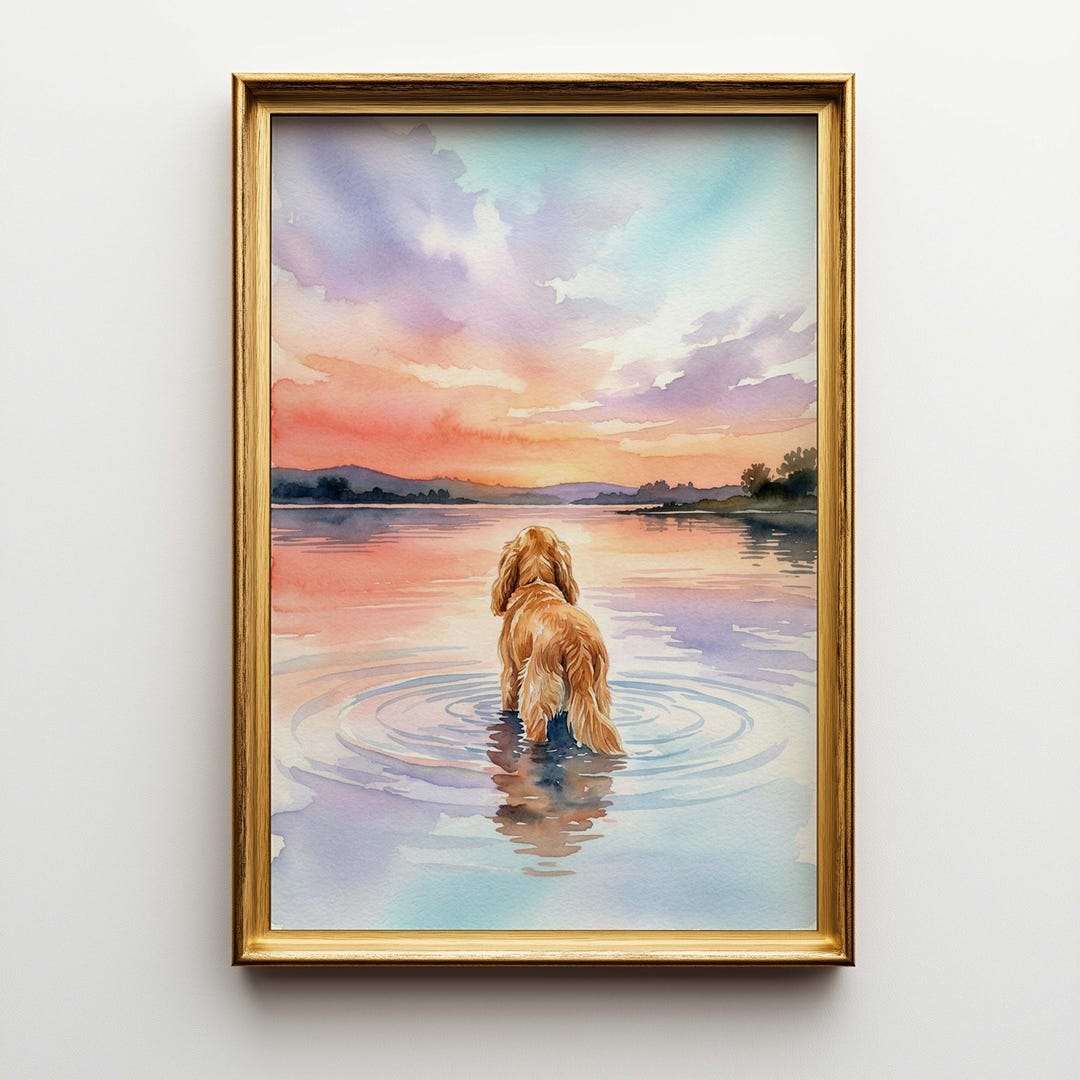 English Cocker Spaniel Poster Canvas Wall Art – Large Dog Portrait ...