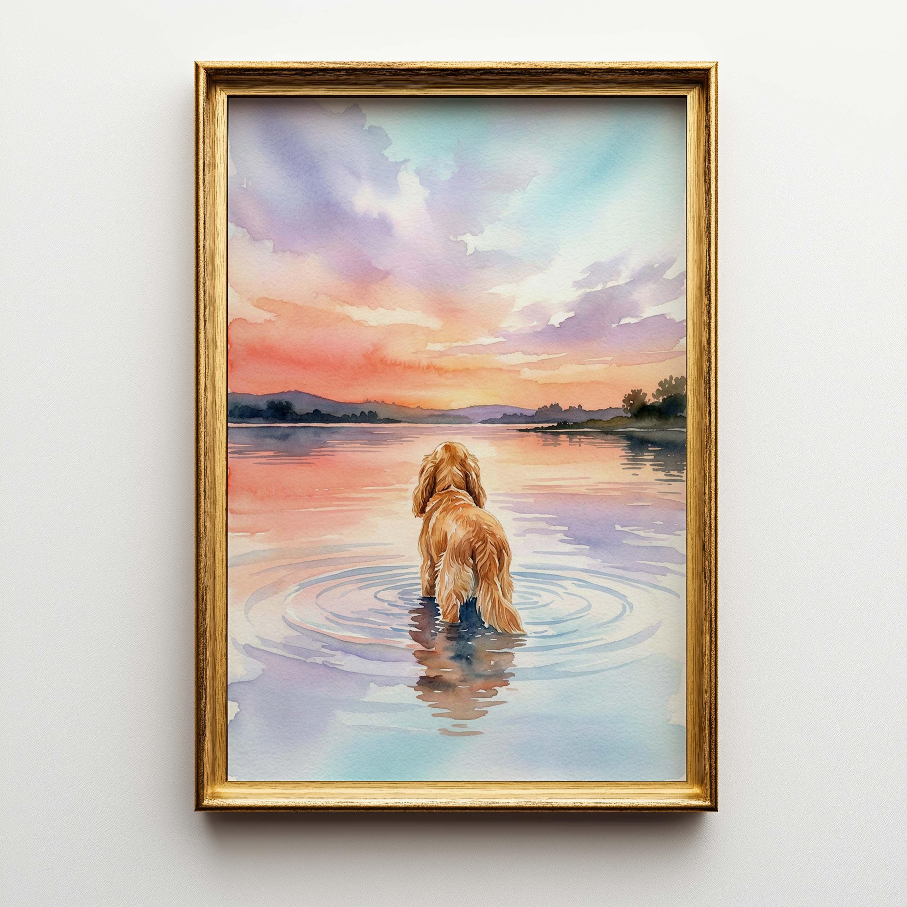 English Cocker Spaniel Poster Canvas Wall Art – Large Dog Portrait ...