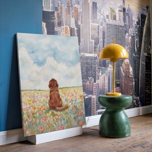 Personalized Irish Red Setter Flower Field Portrait Poster & Canvas | Custom Dog Wall Art image 8