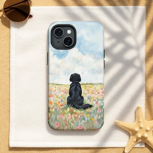 Lancashire Heeler Flower Field Art Phone Case - Dog Memorial Gift