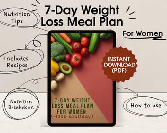 1000-calorie 7-day Meal Plan for Women | Weight Loss | Healthy Diet | Healthy Recipes