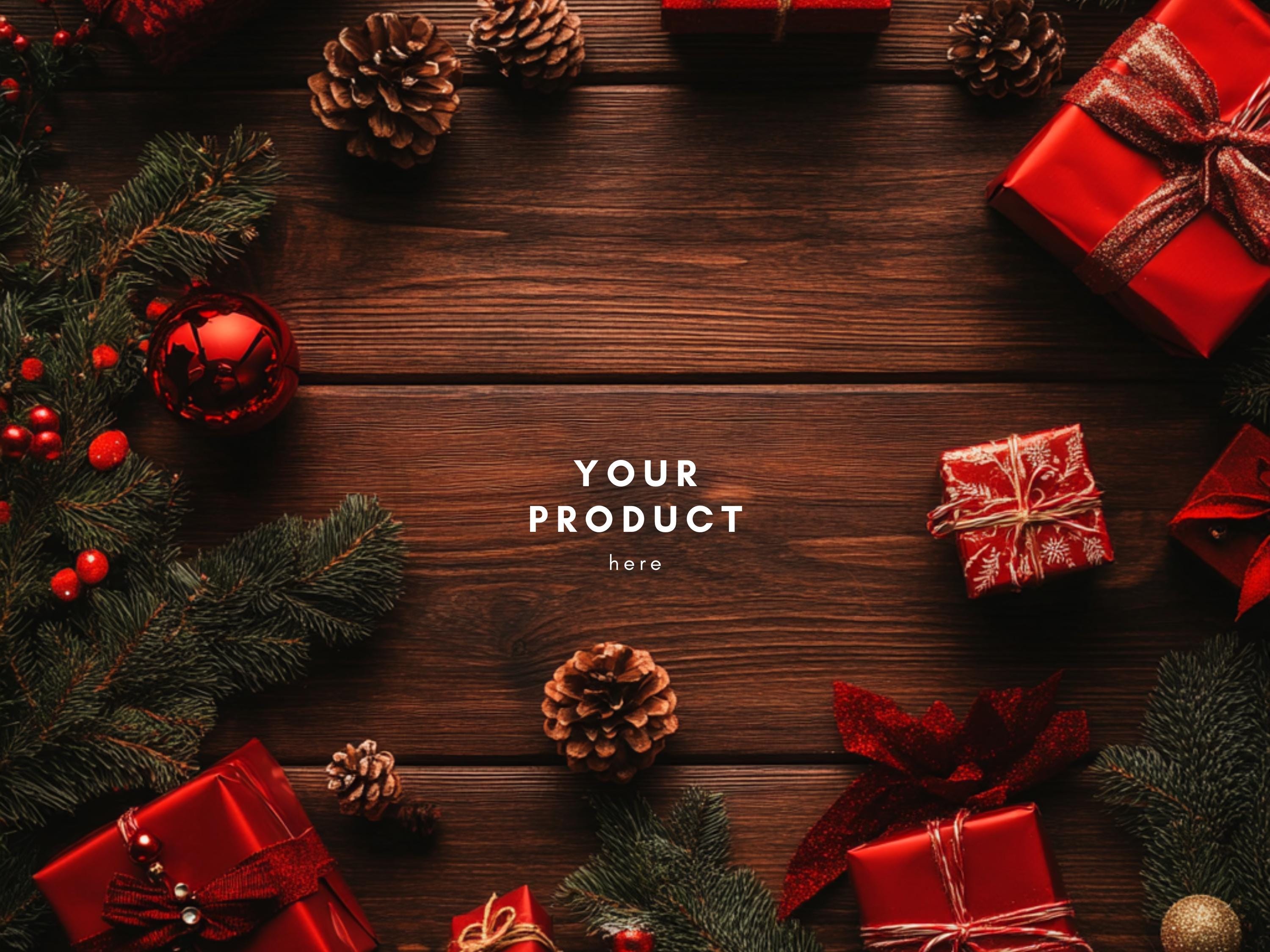 34 Christmas Flat Lay Mockup Bundle | Digital Background Mock up ...