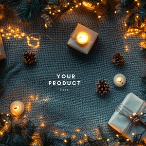 20 Cozy Christmas Flat Lay Mockup Bundle | Digital Background Mock up ...