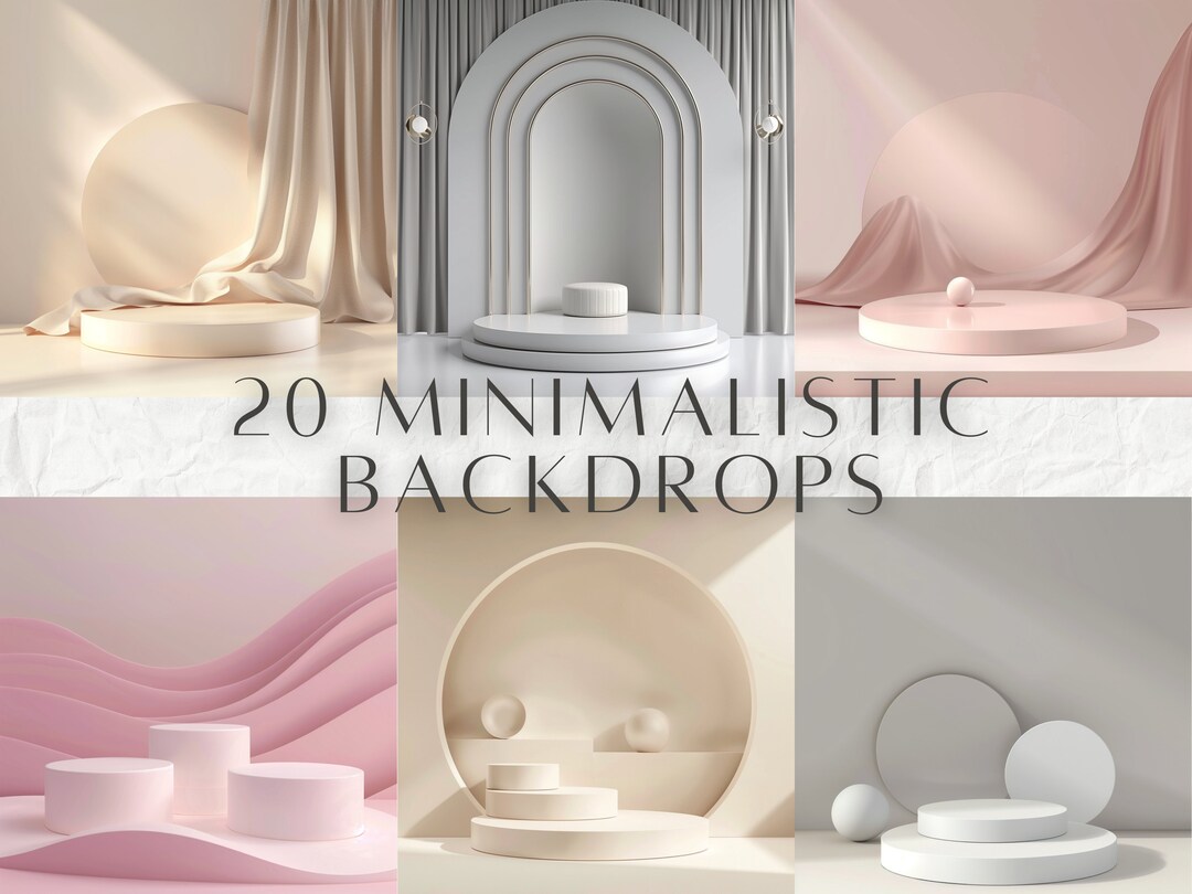 Minimalist Product Photography Backdrops: 20 Mockups (digital Download ...