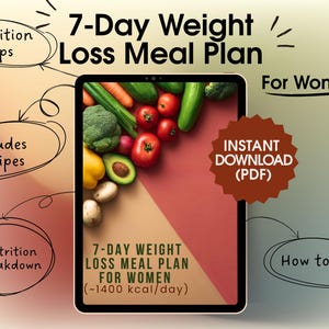 1400-calorie 7-day Meal Plan for Women | Weight Loss | Healthy Diet | Healthy Recipes