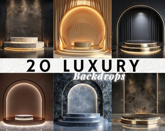 20 Luxury Product Showcase Mock ups, Product Backdrop, Digital Mock Ups for Product Photography