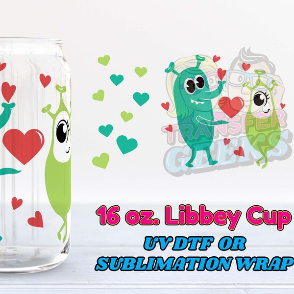 Ready to Stick, Cute Monsters, Cupid, Heart Valentine, Anti Heart Candy, Letters, Alphabet, ABC, UVDTF, Libbey, Sublimation, Transfers