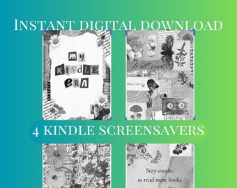 4 Kindle Lock-schermen | Plakboekbundel | Kindle-boekomslag | Kindle-achtergrond
