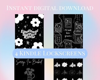 4 Kindle Lock-schermen | Bloemenbundel | Kindle-boekomslag | Kindle-achtergrond
