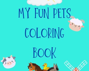 Whimsical Children Coloring book - Hours of artistic fun