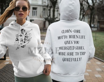Whimsical Wonders: Clown Core Hooded Sweatshirt