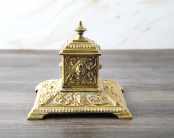 ヴィンテージ真鍮インク壺 - Etsy 日本