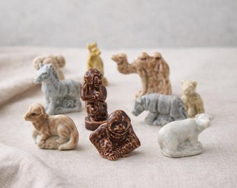 Vintage porcelain animals - Wade Whimsies - Red Rose Tea Figurines