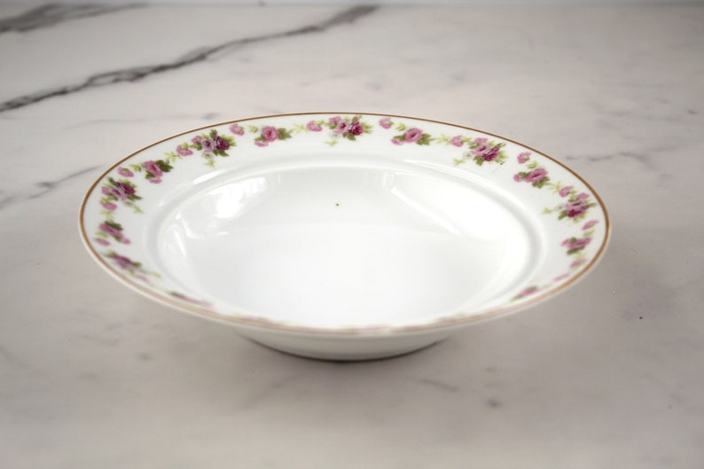 Pink flowered butter dish