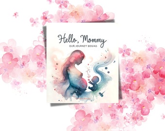 Personalized/ Personalised Hello, Mommy: Our Journey Begins - Mother's day, first-time mom, mum gifts, Pregnancy gifts