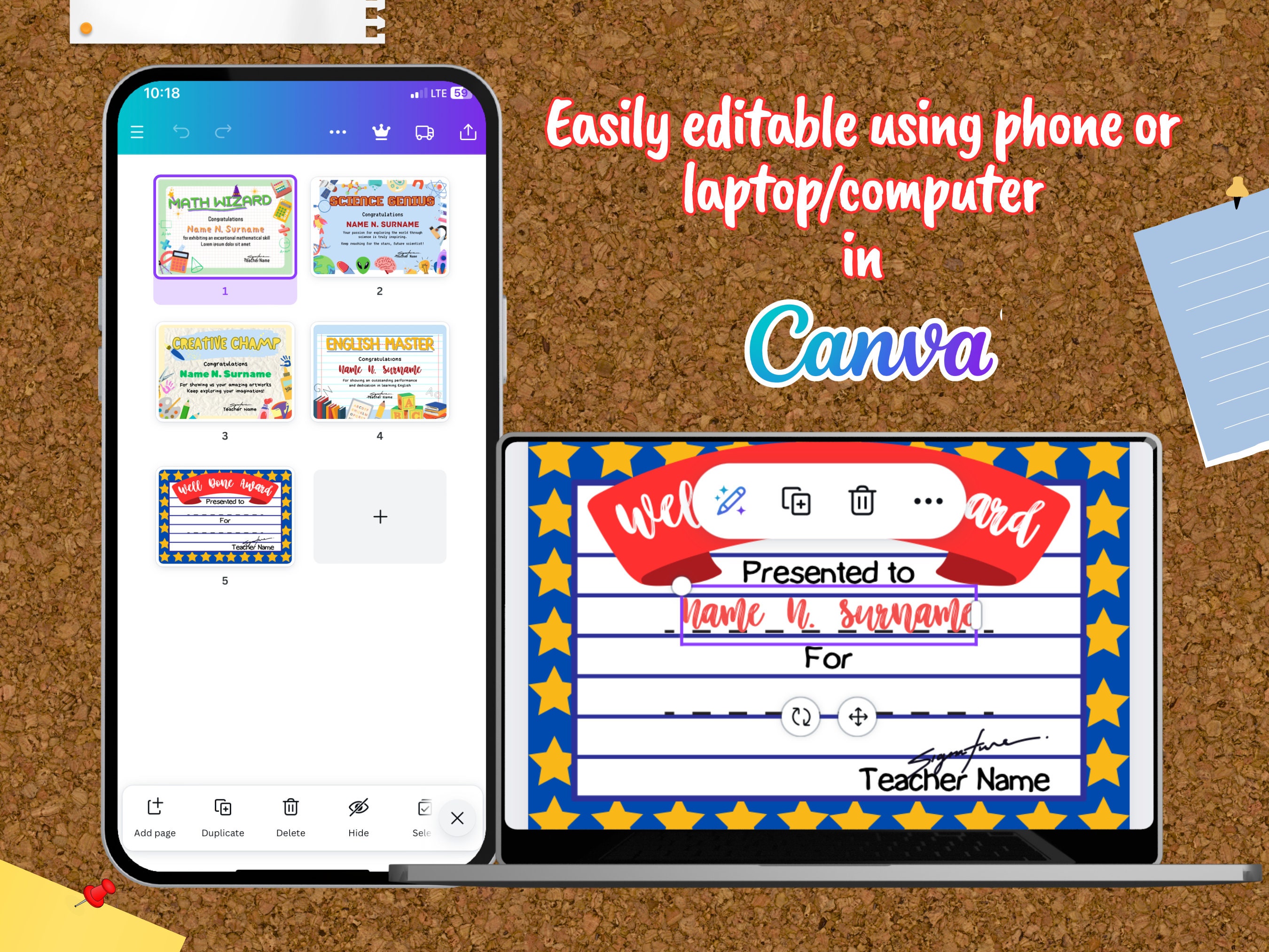 Achievement Award Certificate | Editable Class Certificate Preschool ...