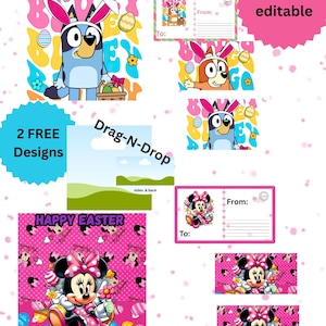 Easter Box Template Editable Canva | Printable Easter Treat Box | Drag & Drop Party Favor |  Candy Box | Instant Download DIY Favor