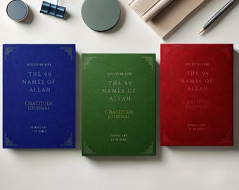99 Names of Allah Gratitude Journal Trilogy - Guided Islamic Reflection